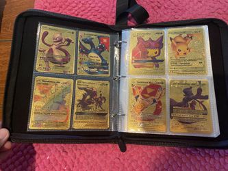 New fake gold tin 54 pokemon cards in new binder fit 400 cards. I used this as rewards card for kids for Sale in College Park, GA - OfferUp New fake gold tin 54 pokemon cards in new binder fit 400 cards. I used this as rewards card for kids for Sale in College Park, GA - OfferUp