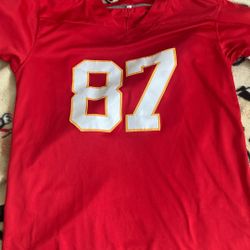  Kansas City Chiefs Travis Kelce #87 Red NFL Jersey Size M