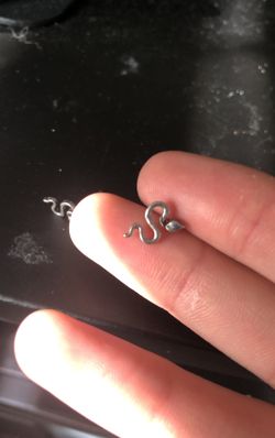 Silver snake earings