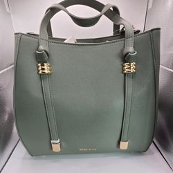  Anne Klein medium-sized tote bag Olive Green In Color. 