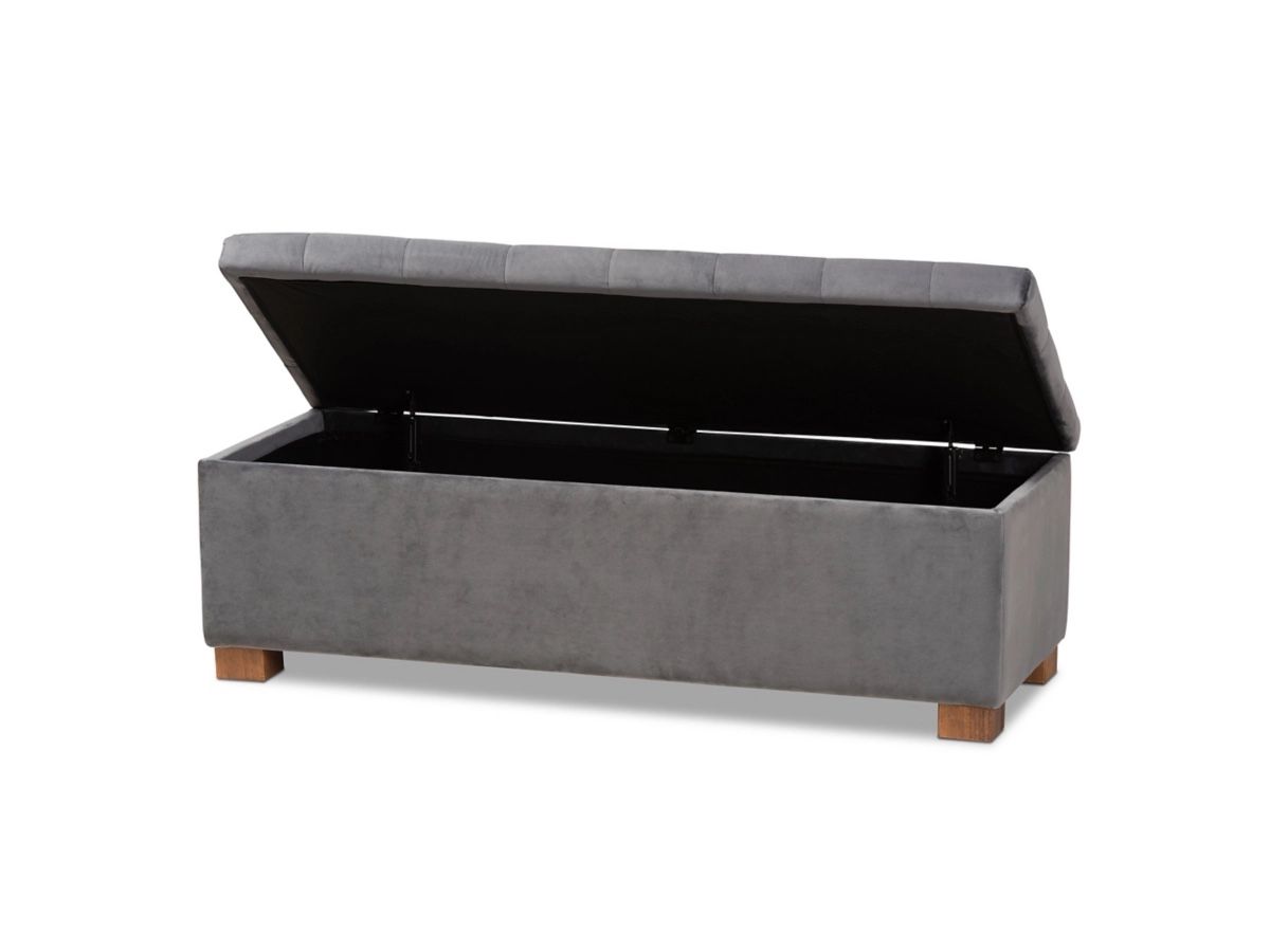 Awesome Grey Storage Bench 