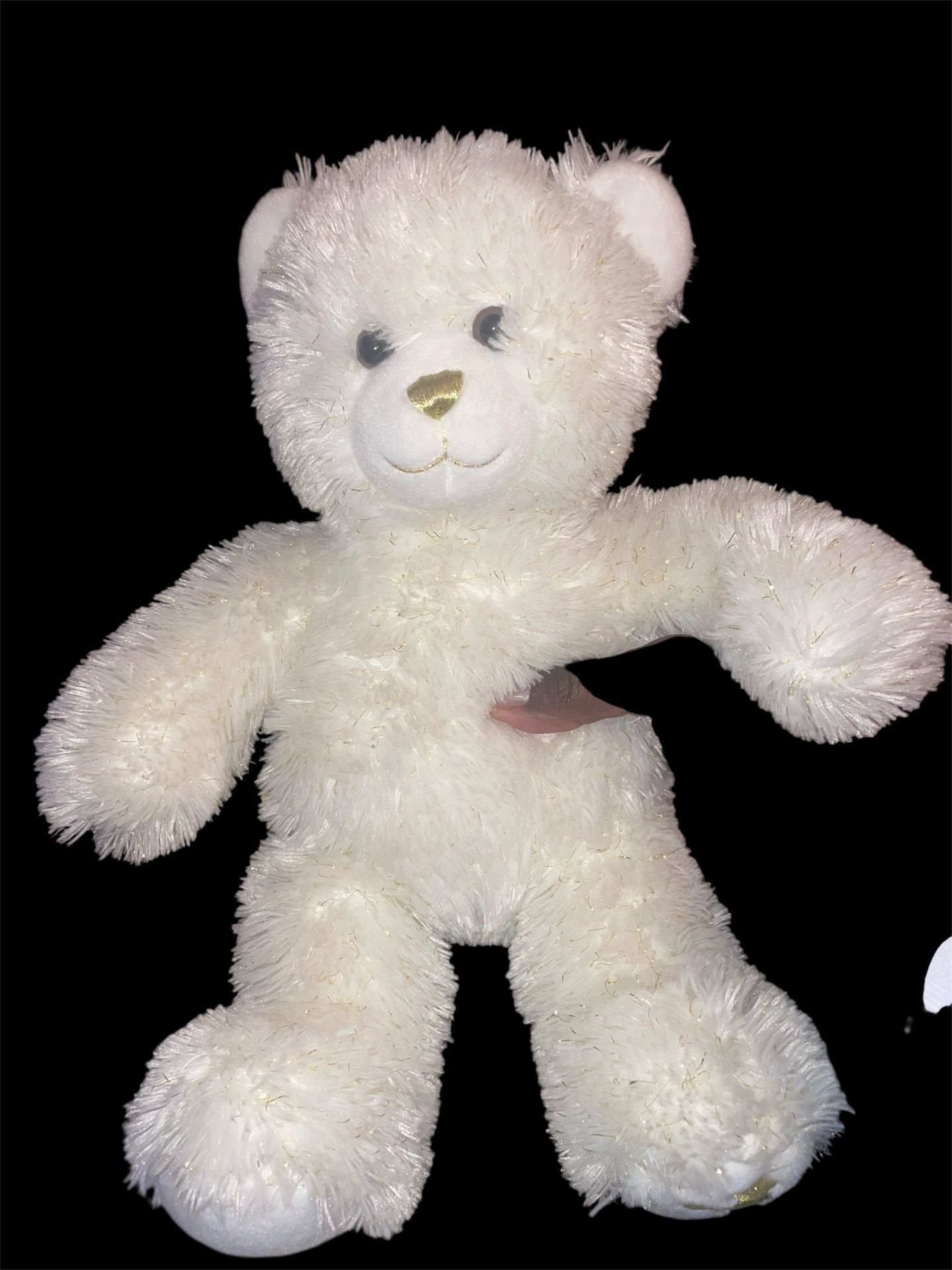 BUILD-A-BEAR CROSS BEAR GOLD EMBROIDERED GLITTER THREAD TEDDY