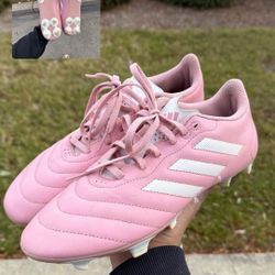 Adidas Goletto VIII FG pink and white Soccer Cleats ( Size 8.5 men ) DMV📍