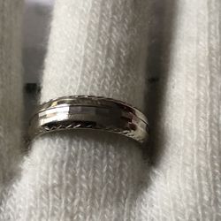 14k solid White goldRing,Diamond cut,5.95g,size 9.25,please look at all pictures and stuff