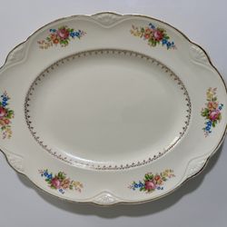Vintage Homer Laughlin Oval Serving Platter, Marigold Pattern M 42 N 8