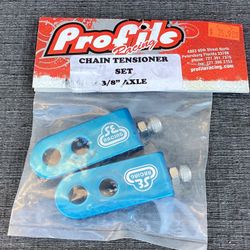 SE Bikes Lockit Bicycle Chain Tensioner Pair Blue