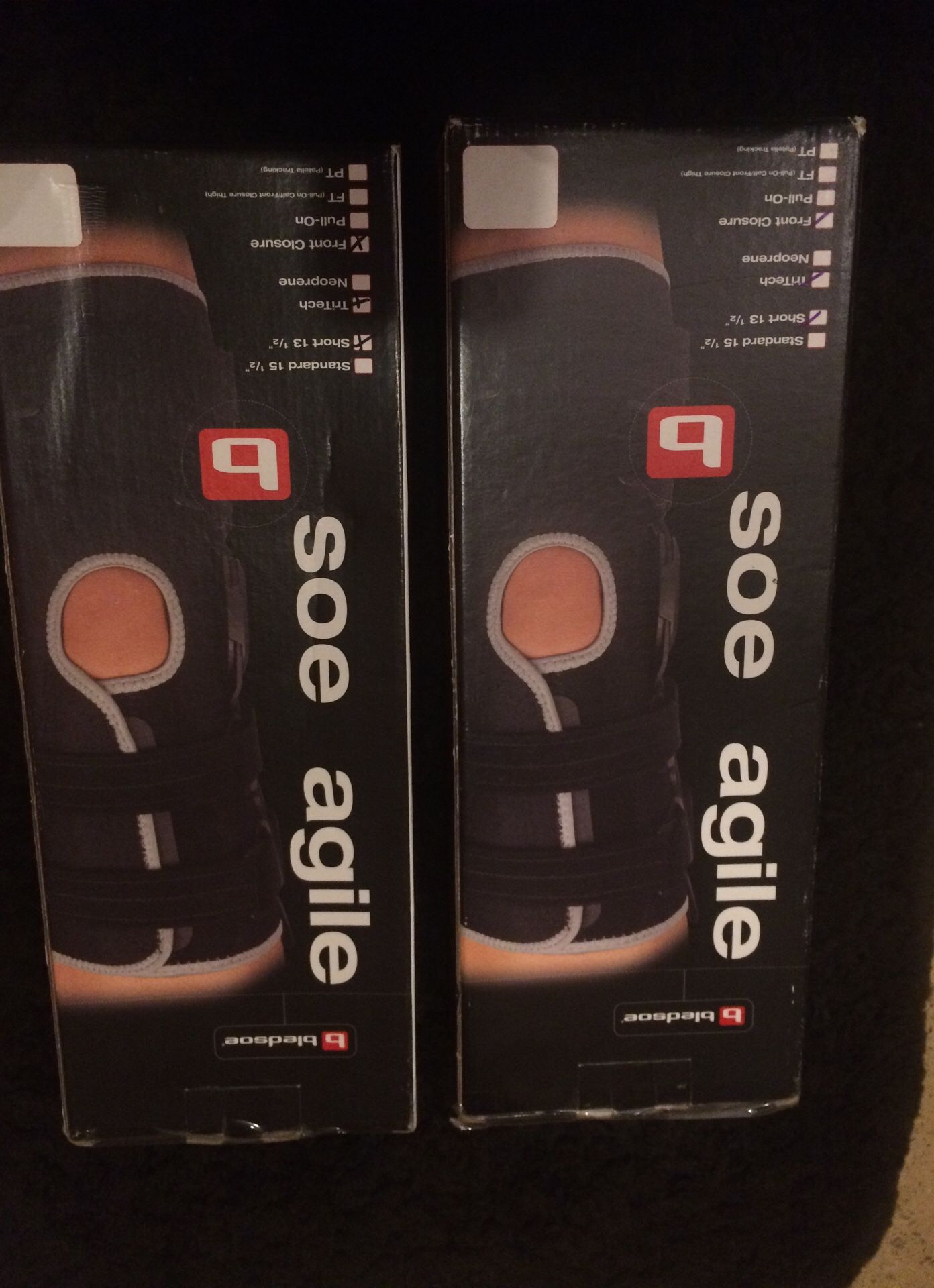 KNEE BRACES!!!! BRAND NEW!!!! IN THE BOX NEVER USED OR OPENED!!!! 2 KNEE BRACES!!!
