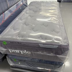 TWIN XL PURPLE REJUVENATE PLUS MATTRESS & BOX SPRING BED SET