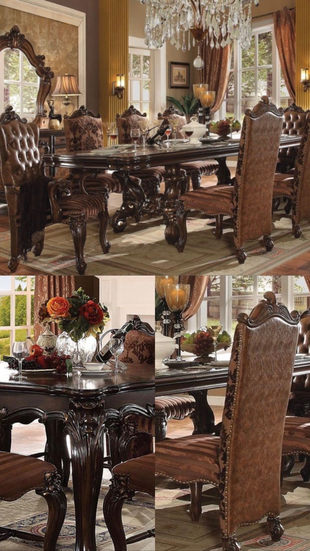 7 Piece SOLID HARDWOOD dining Room SET