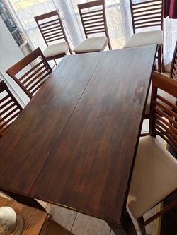 Wood dining table