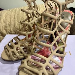 Brown heels skinny heels 