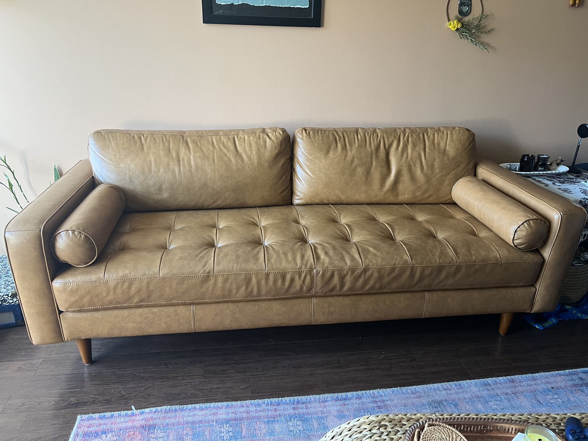 Vegan Leather Sofa 