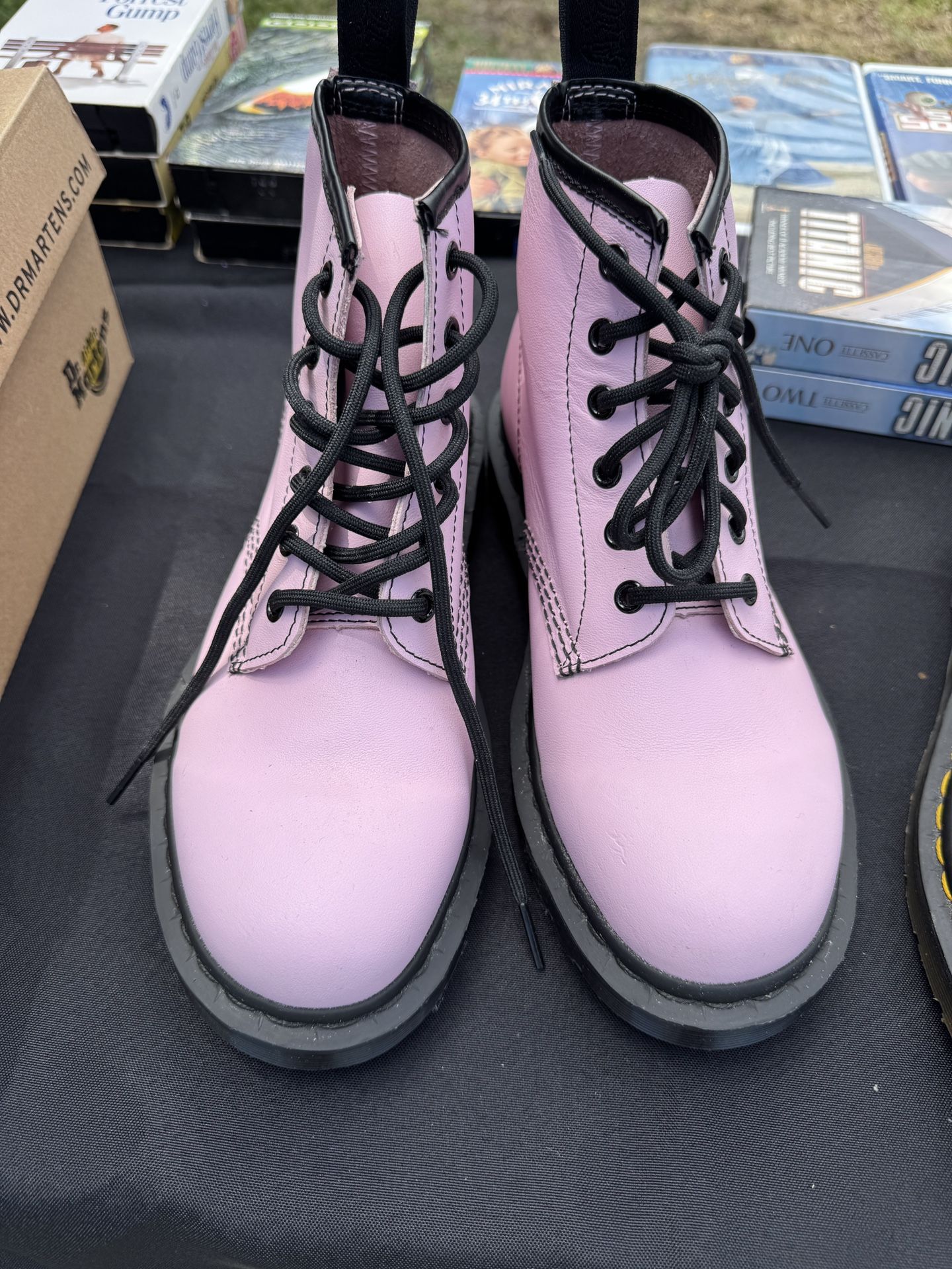 Pink AirWair Doc Martens New Open Box Boots Size 7 Unisex