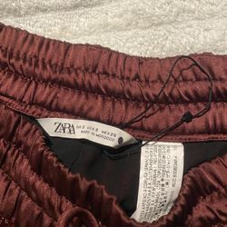 Shorts  Zara Sequin Burgundy    S