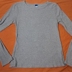 Old Navy Gray Ribbed Long Sleeve S
