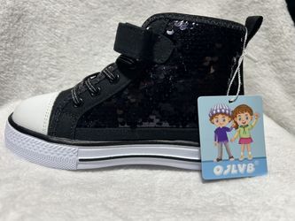 Black Sparkling High Top Sneakers
