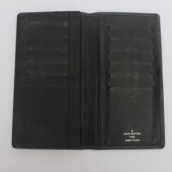 Louis Vuitton LV Black Taiga Leather Wallet Checkbook - Y2K 2006-