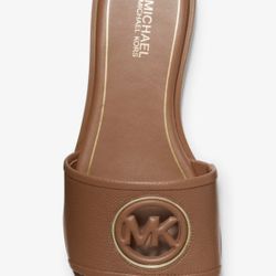Deanna Cutout Leather Slide Sandal
