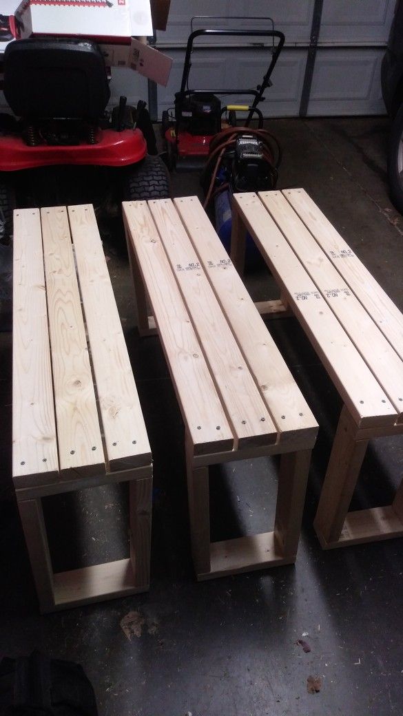 3 Benches 60 Dollars Each Solid Wood