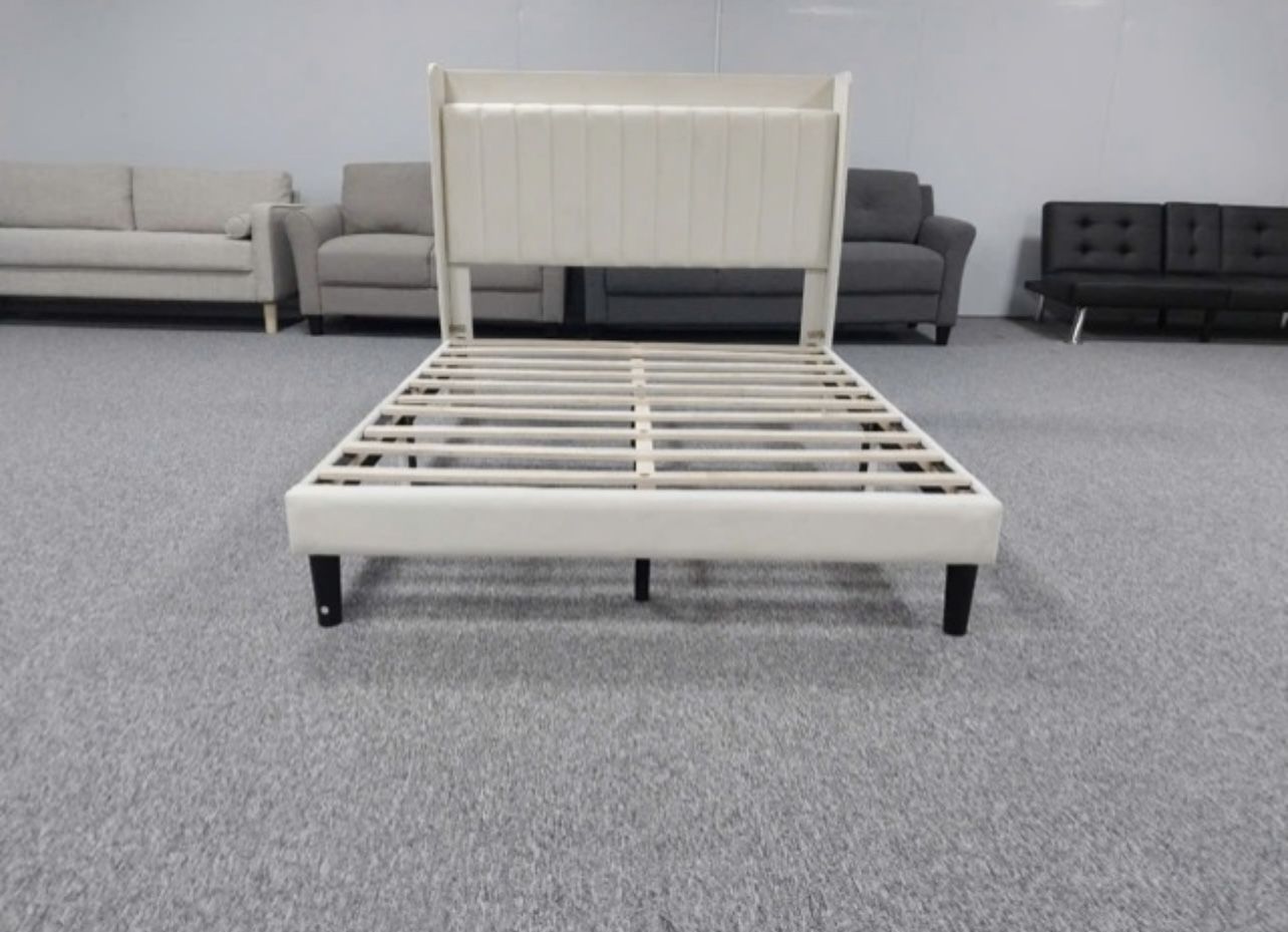 UPHOLSTERED BED FRAME QUEEN SIZE BRAND NEW IN BOX!!!