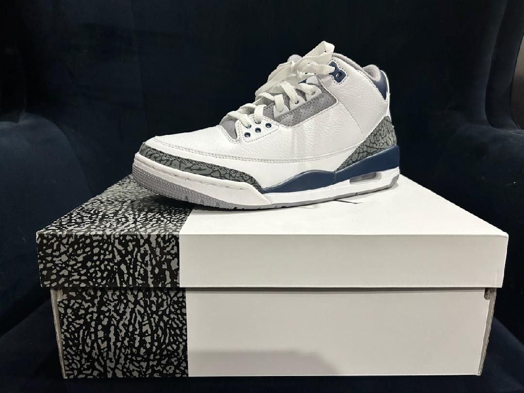 Air Jordan 3 Retro White/midnight Navy Blue