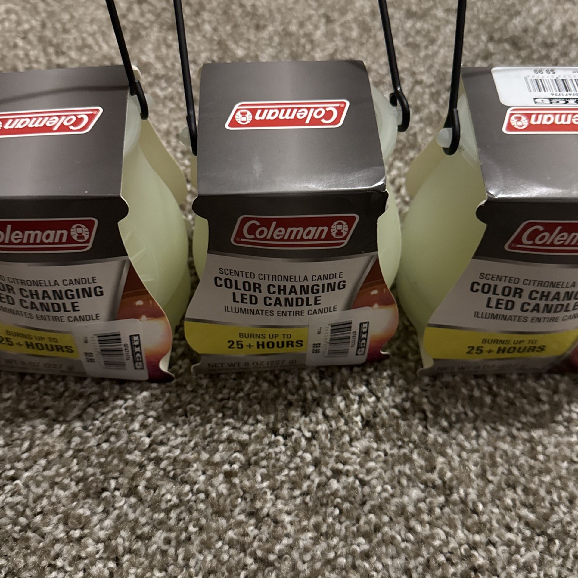 Coleman Citronella Led Color Changing Candles (x3)