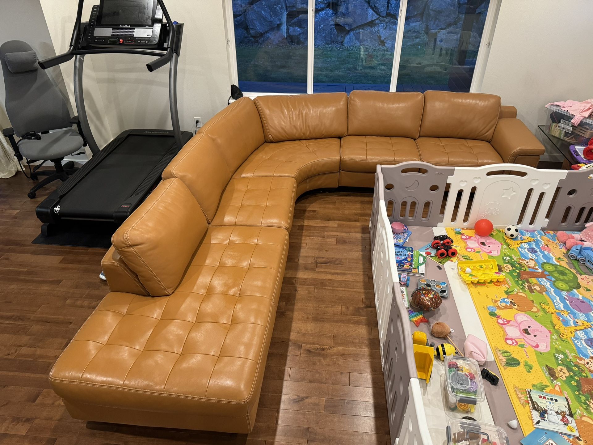 W. Schillig Leather Sofa