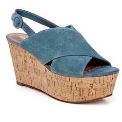 Diane von Furstenberg Juno Suede Wedge Sandals