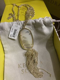 reduced! Brand New, Kendra, Scott, Mother Of Pearl, Bold Classic Necklace