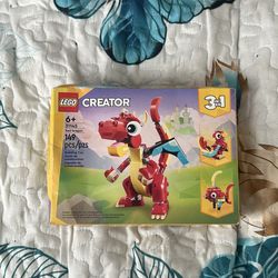 3 in one red dragon legos