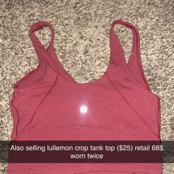 Lullemon Crop Tank Top 