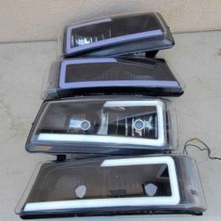 03-06 Chevrolet Silverado Avalanche LED DRL Headlights Luces Micas Calaveras Faros Faroles Focos Che