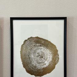 Gold Foil Tree Stump Prints