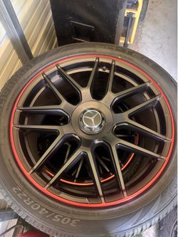 22 inch Satin Black 5x130 G63 wheels and tires