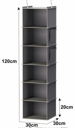 Hanging closet organizers