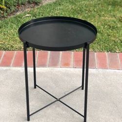 Reduced! IKEA Round Metal Tray Table / End Table