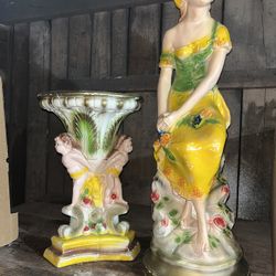 Rare Huge Abbott Of England Statue on stand Beautiful peice 