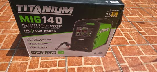 Brand new Mig 140 multi use welder portable. Still in box never opened one day old
