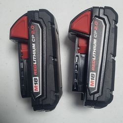MILWAUKEE M18 BATTERIES 2.0 SET OF 2 BRAND NEW