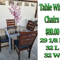 Table With 4 Chairs 