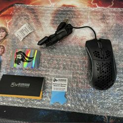 New Glorious Model D- (Minus) Wired Gaming Mouse - 61g Superlight Honeycomb Design, RGB, Ergonomic, Pixart 3360 Sensor, Omron Switches, PTFE Feet, 6 B