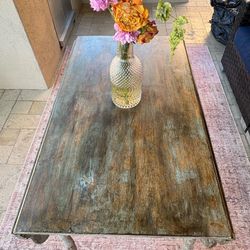 Antique Retractable Farmhouse Table