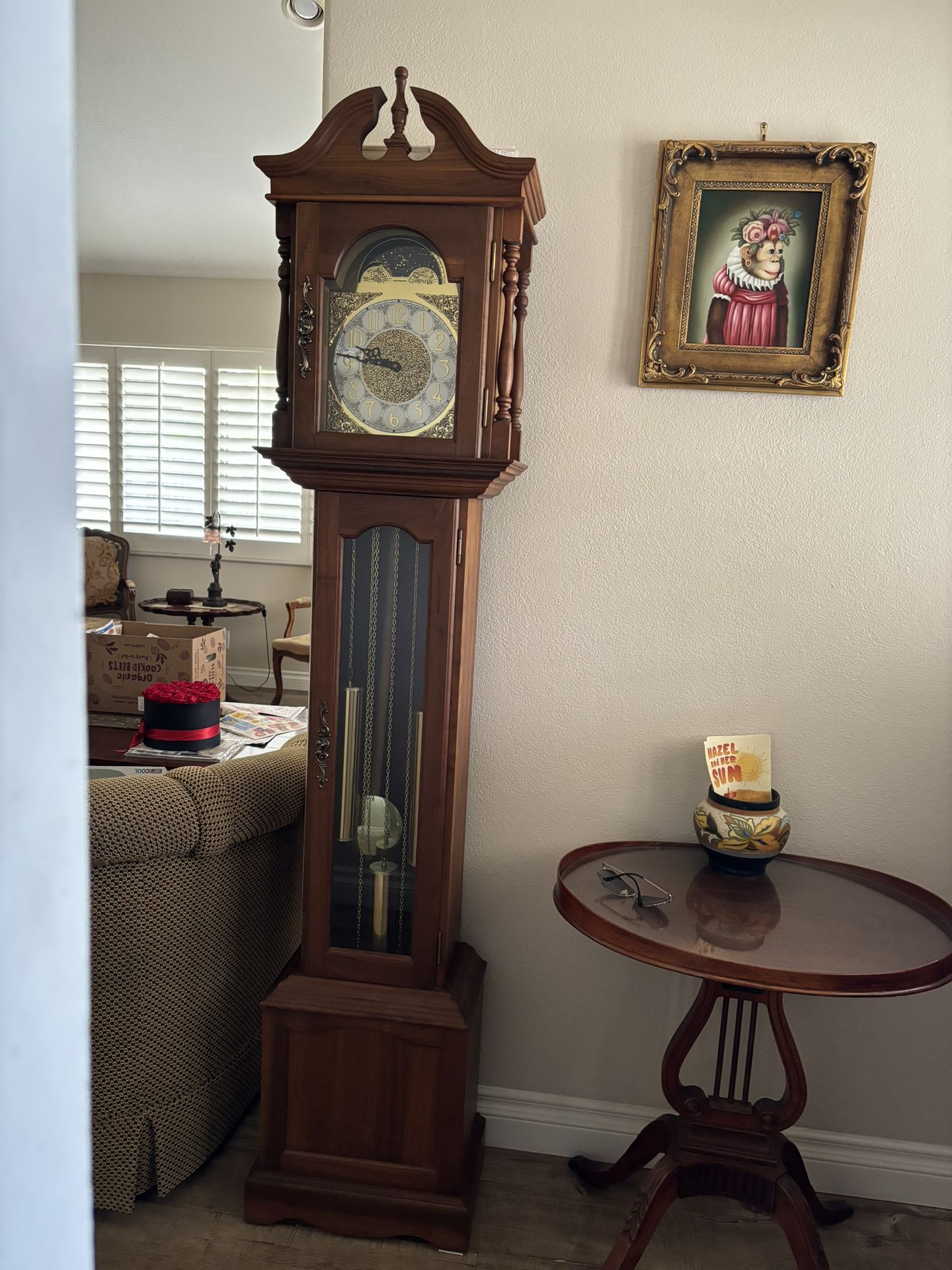 Grand Father Clock Emperor 100 - M , 6 Foot , Working & Chiming in Perfect Condition .