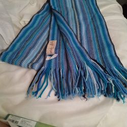 Scarf Dolce Lana Made In Italy Blue Tones Wool blend 
