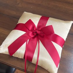 Red And Gold Ring bearer Pillow