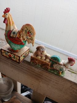 Rooster and Bunny Decorations