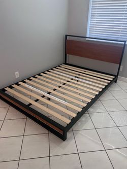 Queen bed frame and headboard