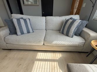 Ashleys Furniture - Belvoir Next-Gen Nuvella™ Performance Fabric Sofa, Loveseat and Ottoman