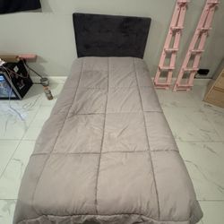 Twin Size Bed With Headboard Sheets And Comforter Set