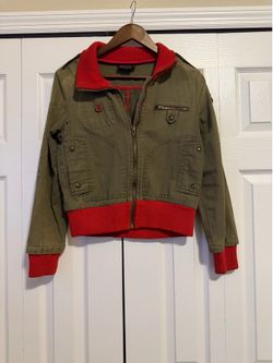 Juniors Y2K PCA Military Style Jacket Size 1